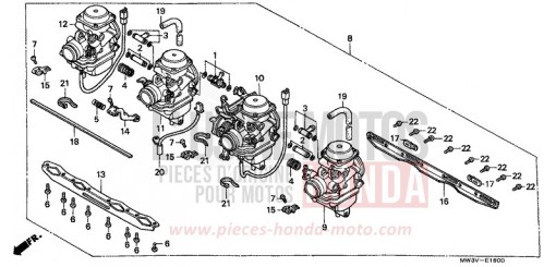CARBURETOR ASSY. CB750F21 de 2001